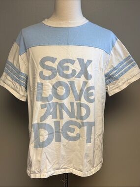 Diet Starts Monday Sex Love & Diet Graphic T-Shirt Size Large